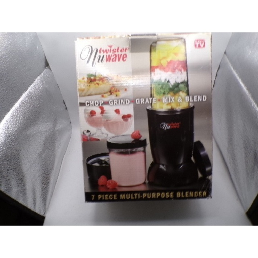 NuWave Twister 7 Piece Multi Purpose Blender Set Black Chop Grind Mix Blend